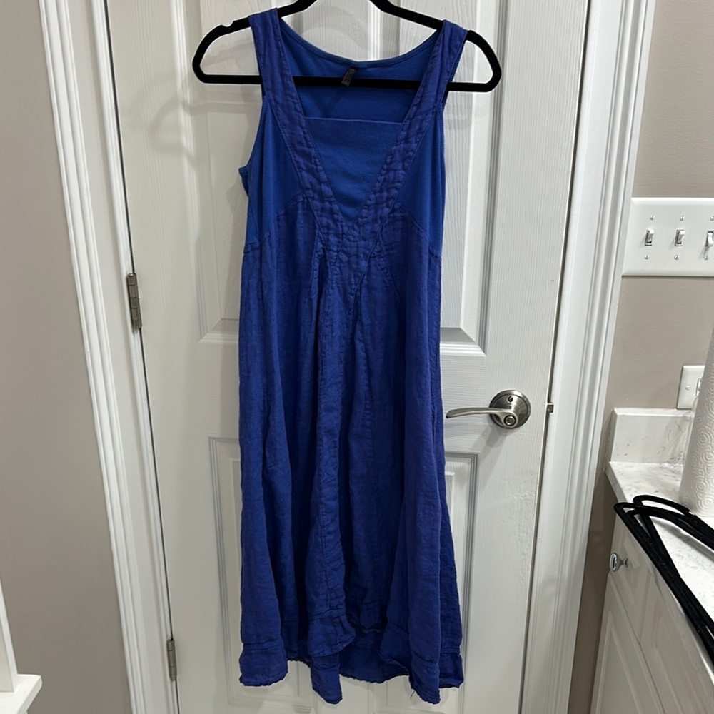 Elegant Inizio Blue Sleeveless Dress